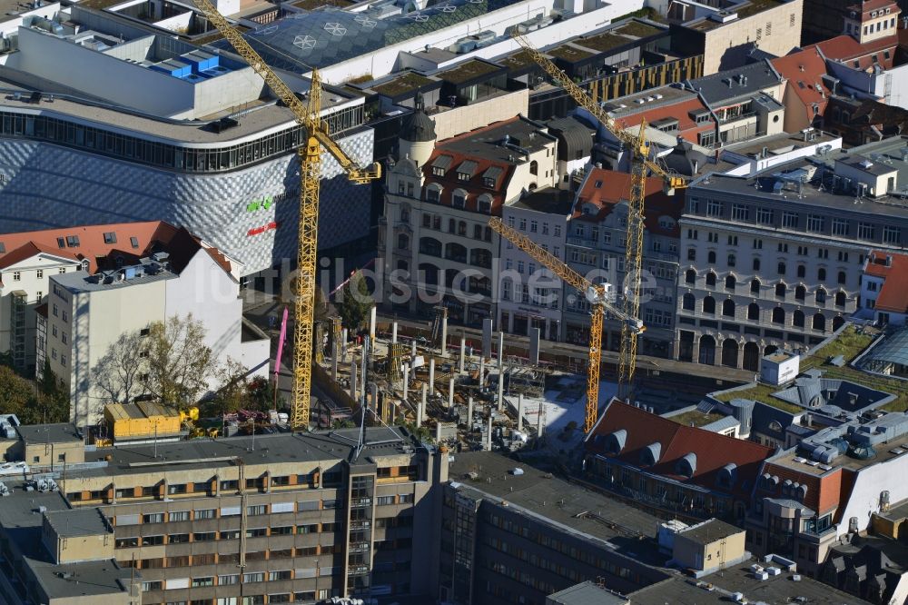 Leipzig von oben - Neubauprojekt Hainspitze in Leipzig im Bundesland Sachsen