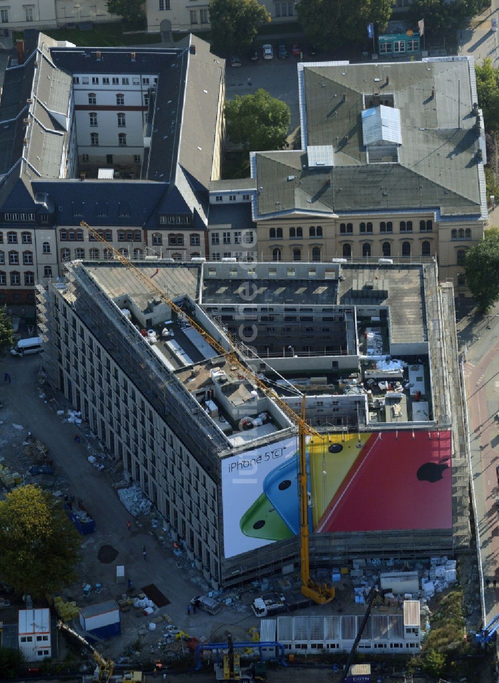 Berlin OT Tiergarten aus der Vogelperspektive: Neubauprojekt Ibis Hotel und Hotel Amano im Ortsteil Tiergarten in Berlin