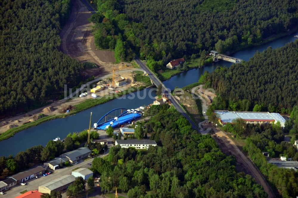 Eberswalde aus der Vogelperspektive: Neubauprojekt Klosterbrücke in Eberswalde im Bundesland Brandenburg