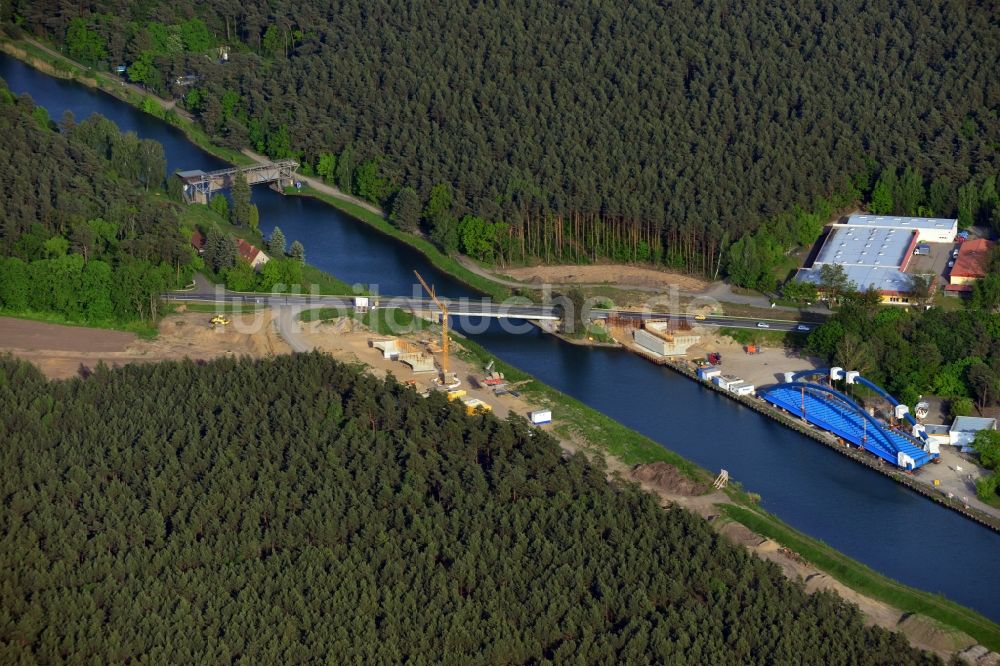 Eberswalde aus der Vogelperspektive: Neubauprojekt Klosterbrücke in Eberswalde im Bundesland Brandenburg