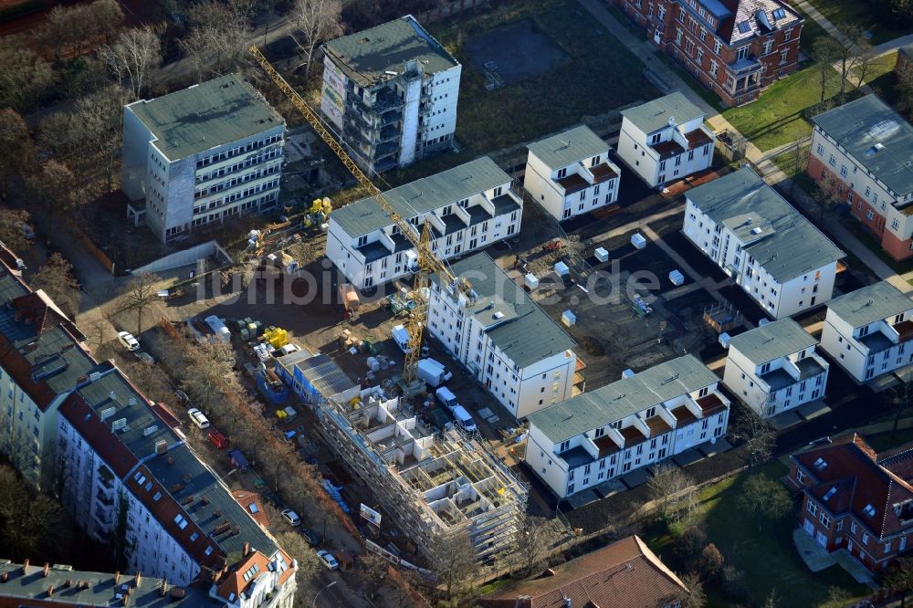 Berlin OT Britz aus der Vogelperspektive: Neubauprojekt Leben am Buschkrugpark im Ortsteil Britz in Berlin