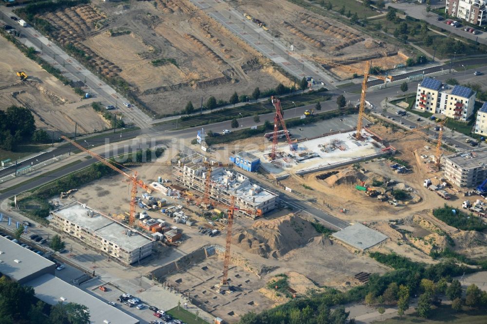 Potsdam aus der Vogelperspektive: Neubauprojekt Mies-van-der-Rohe-Str. in Potsdam im Bundesland Brandenburg