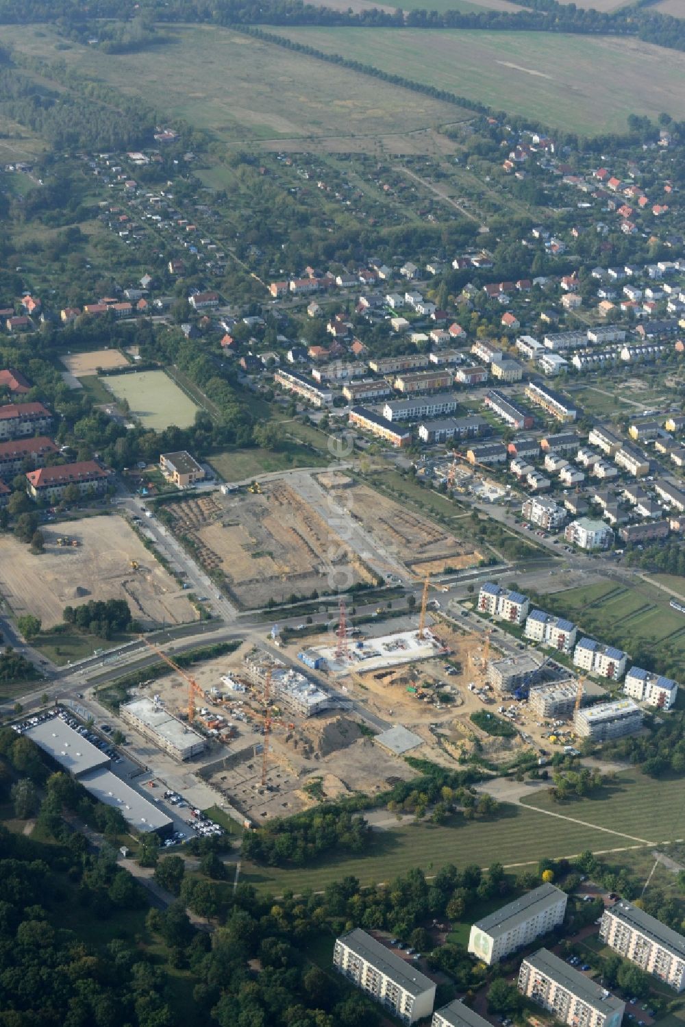 Luftaufnahme Potsdam - Neubauprojekt Mies-van-der-Rohe-Str. in Potsdam im Bundesland Brandenburg