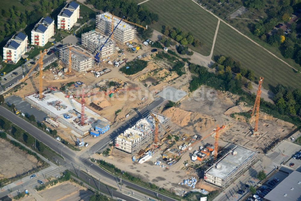 Potsdam aus der Vogelperspektive: Neubauprojekt Mies-van-der-Rohe-Str. in Potsdam im Bundesland Brandenburg