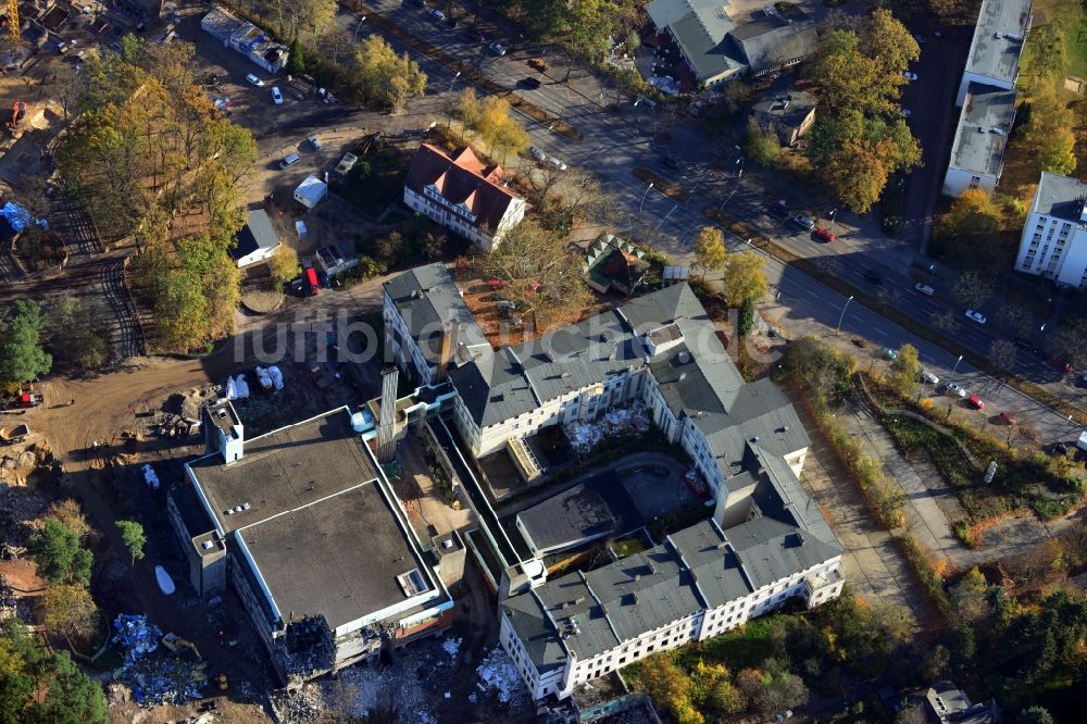 Berlin OT Dahlem von oben - Neubauprojekt Oskar-Helene-Park im Ortsteil Dahlem in Berlin