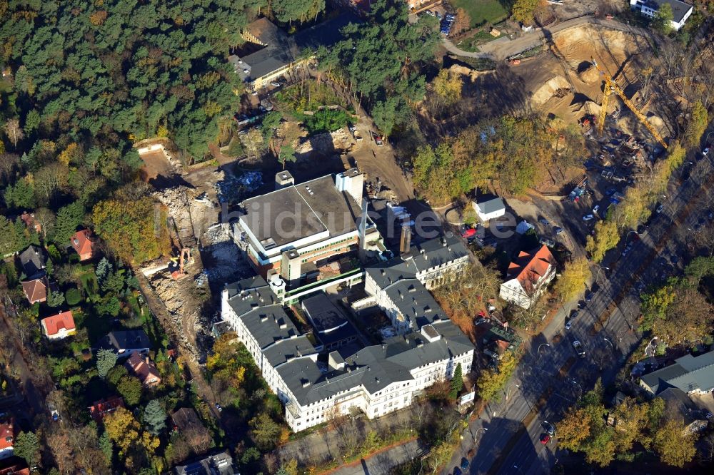 Berlin OT Dahlem aus der Vogelperspektive: Neubauprojekt Oskar-Helene-Park im Ortsteil Dahlem in Berlin