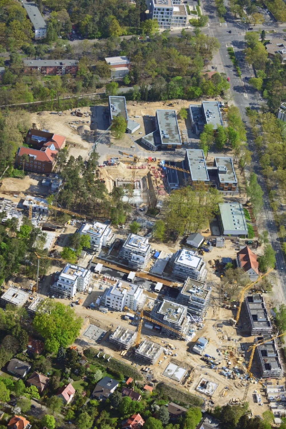 Luftaufnahme Berlin, Dahlem - Neubauprojekt Oskar-Helene-Park im Ortsteil Dahlem in Berlin