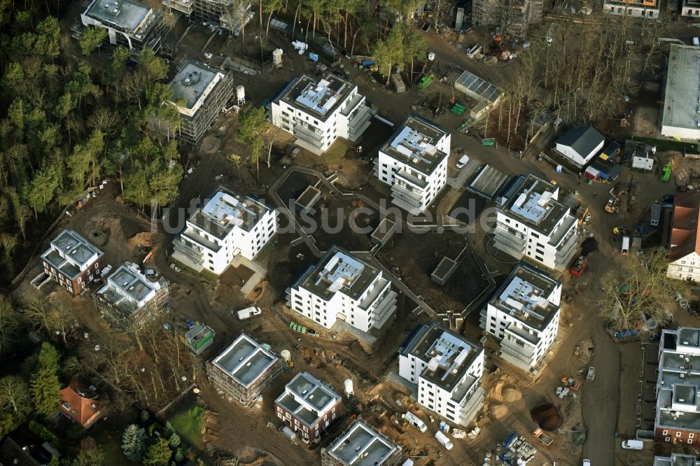 Luftbild Berlin - Neubauprojekt Oskar-Helene-Park im Ortsteil Dahlem in Berlin