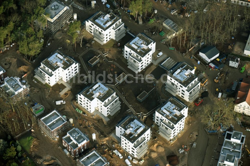 Luftaufnahme Berlin - Neubauprojekt Oskar-Helene-Park im Ortsteil Dahlem in Berlin