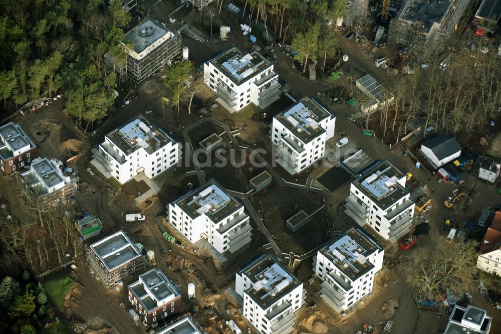 Berlin aus der Vogelperspektive: Neubauprojekt Oskar-Helene-Park im Ortsteil Dahlem in Berlin