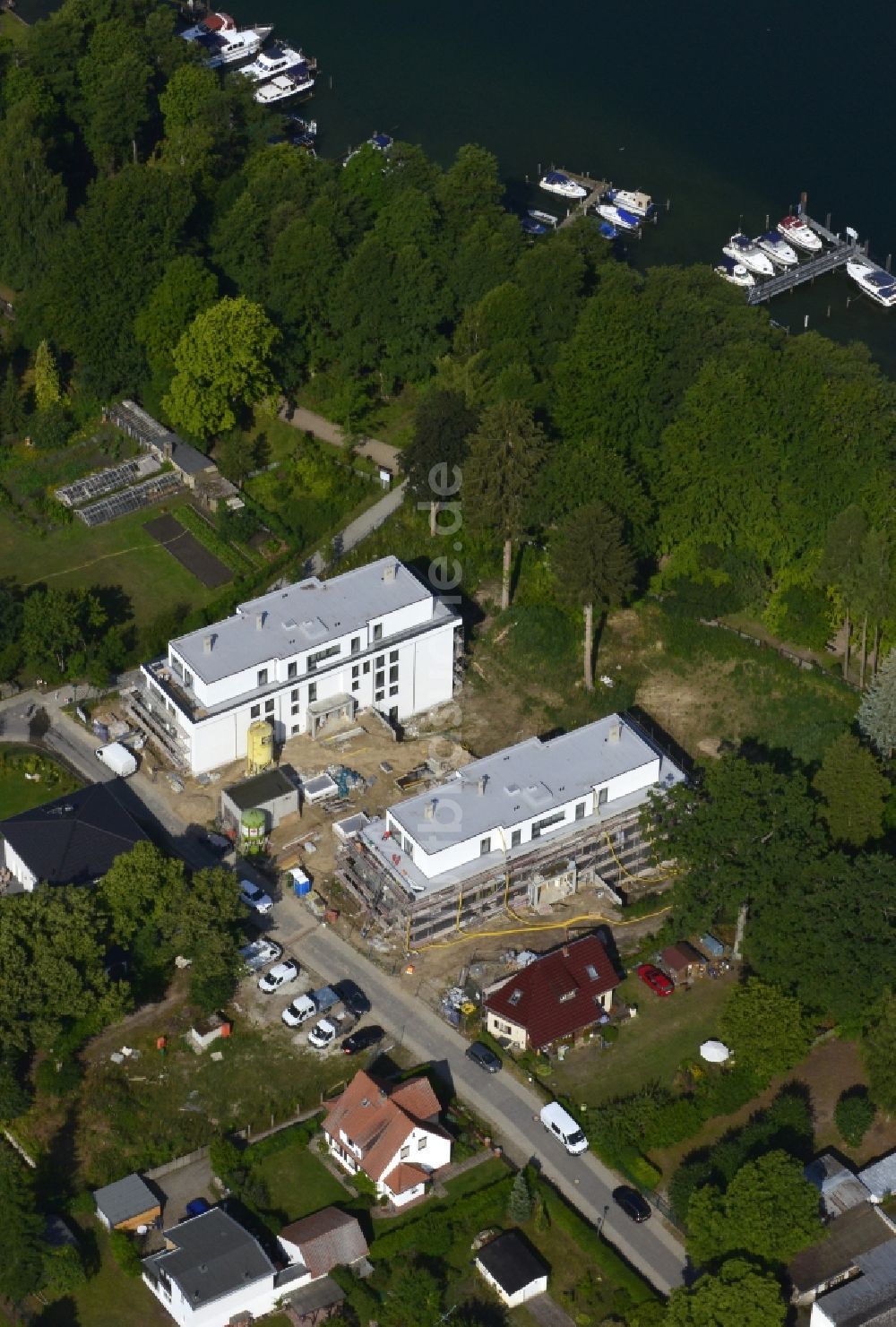 Luftaufnahme Altenhof, Schorfheide - Neubauprojekt Sport und Wellnesshotel Werbellinsee im Ortsteil Altenhof in Schorfheide im Bundesland Brandenburg