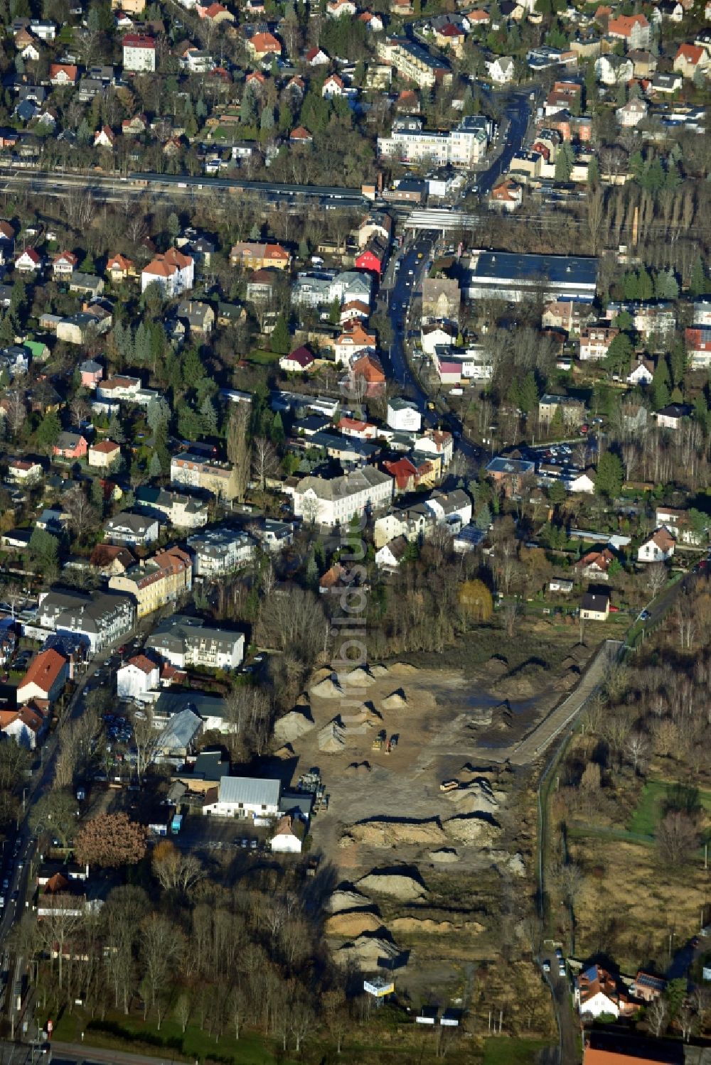 Berlin OT Mahlsdorf aus der Vogelperspektive: Neubauprojekt Wohnen im alten Mahlsdorf in Berlin