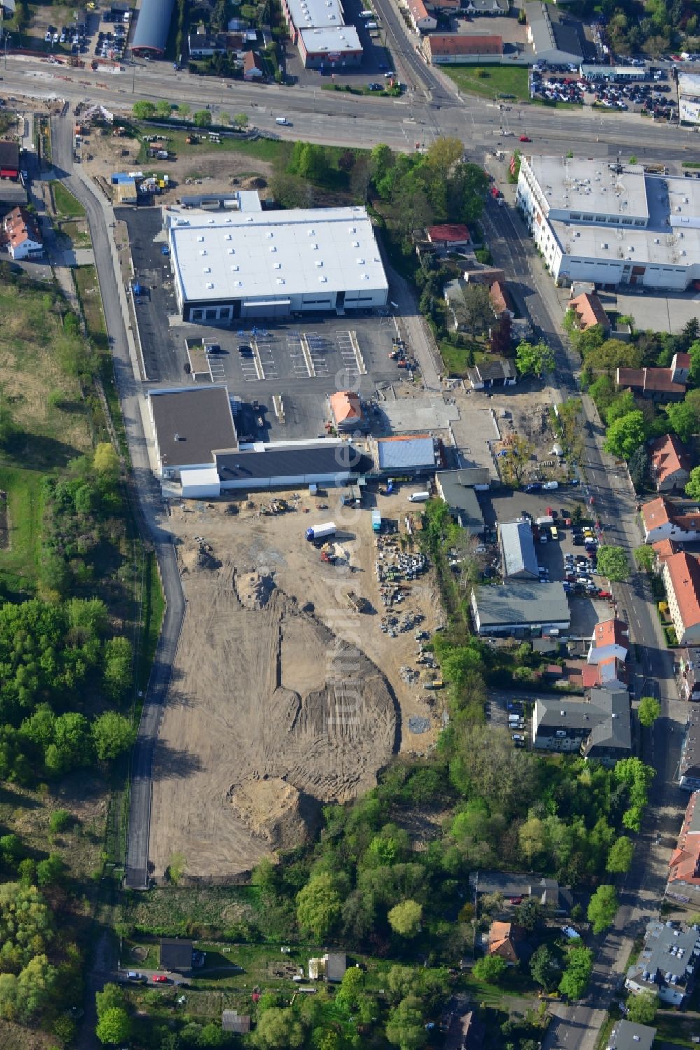 Berlin von oben - Neubauprojekt Wohnen im alten Mahlsdorf in Berlin