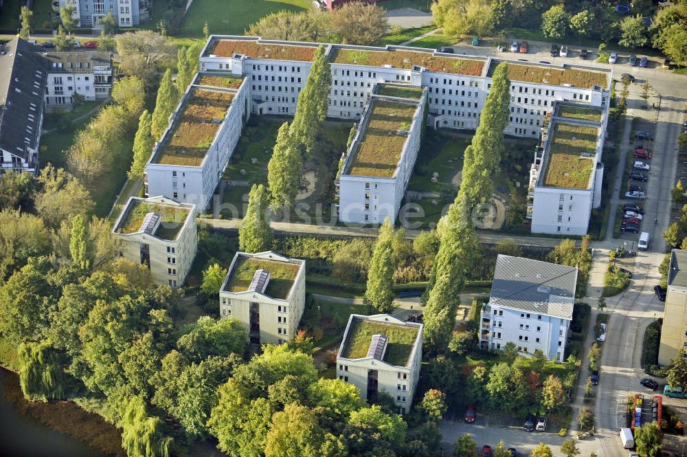 Luftaufnahme Berlin - Neubausiedlung nahe des Orankesees