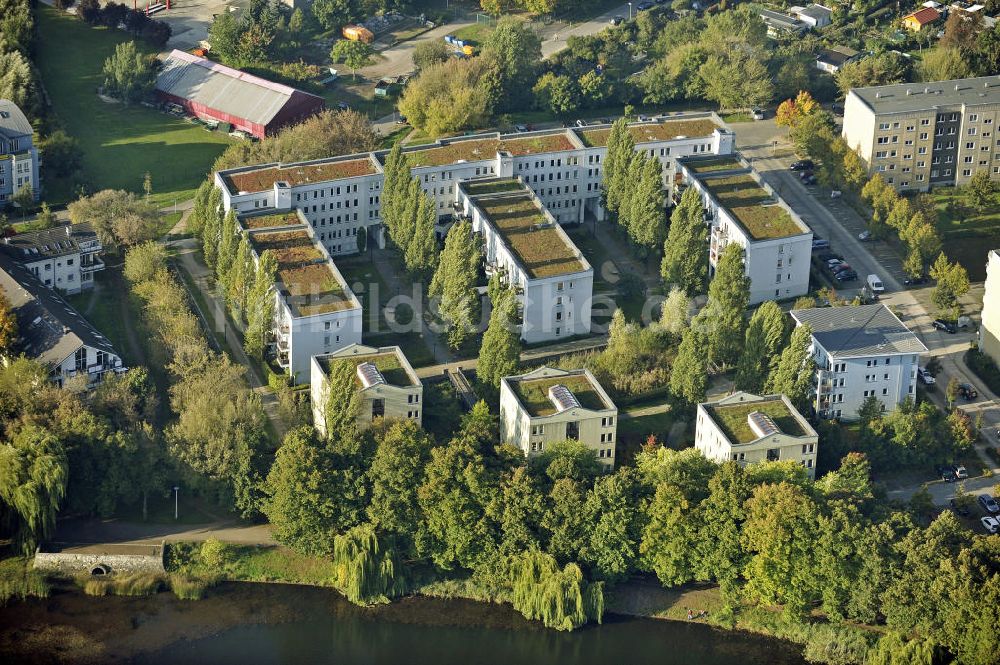 Berlin aus der Vogelperspektive: Neubausiedlung nahe des Orankesees