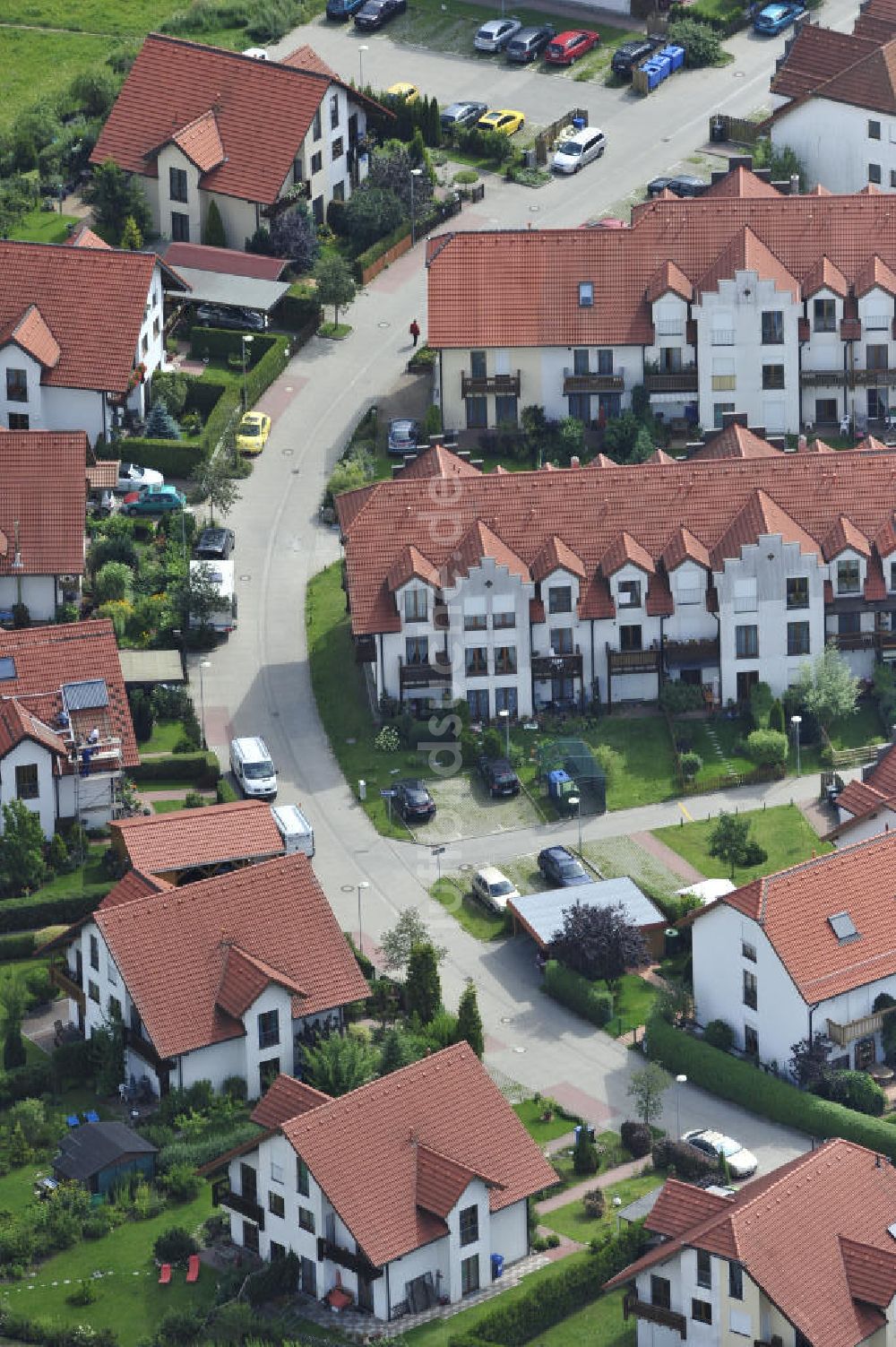 Luftaufnahme Bernau - Neubausiedlung An den Schäferpfühlen im Ortsteil Ladeburg der Stadt Bernau bei Berlin