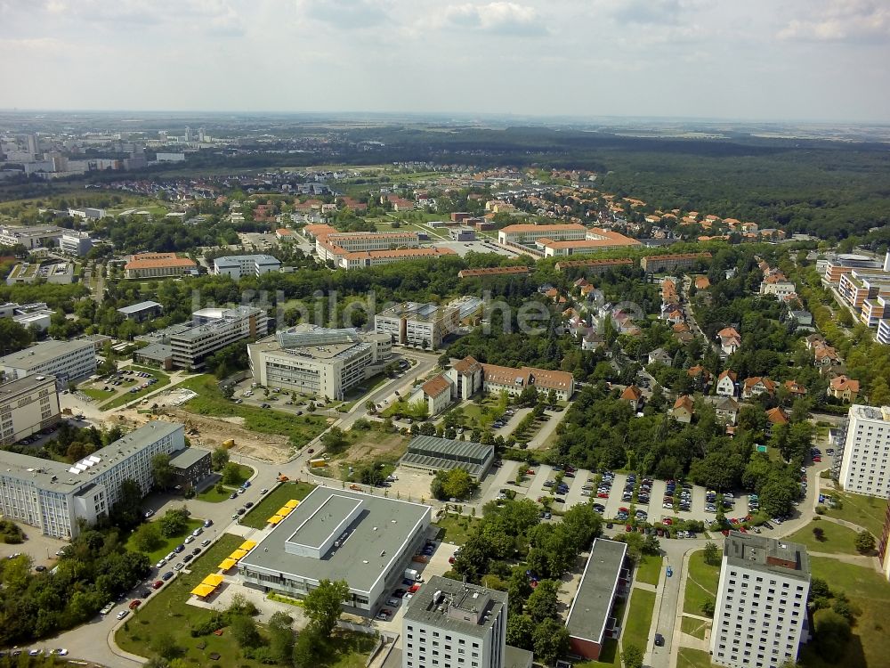 Luftbild Halle (Saale) - Neubauten am Campus Heide Süd und am Technologiepark Weinberg Campus in Halle (Saale) im Bundesland Sachsen-Anhalt