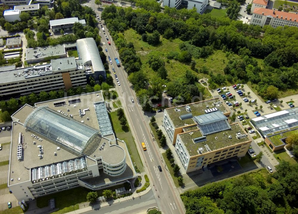 Luftaufnahme Halle (Saale) - Neubauten am Campus Heide Süd und am Technologiepark Weinberg Campus in Halle (Saale) im Bundesland Sachsen-Anhalt