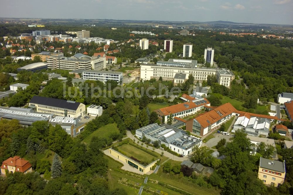 Luftaufnahme Halle (Saale) - Neubauten am Technologiepark Weinberg Campus in Halle (Saale) im Bundesland Sachsen-Anhalt