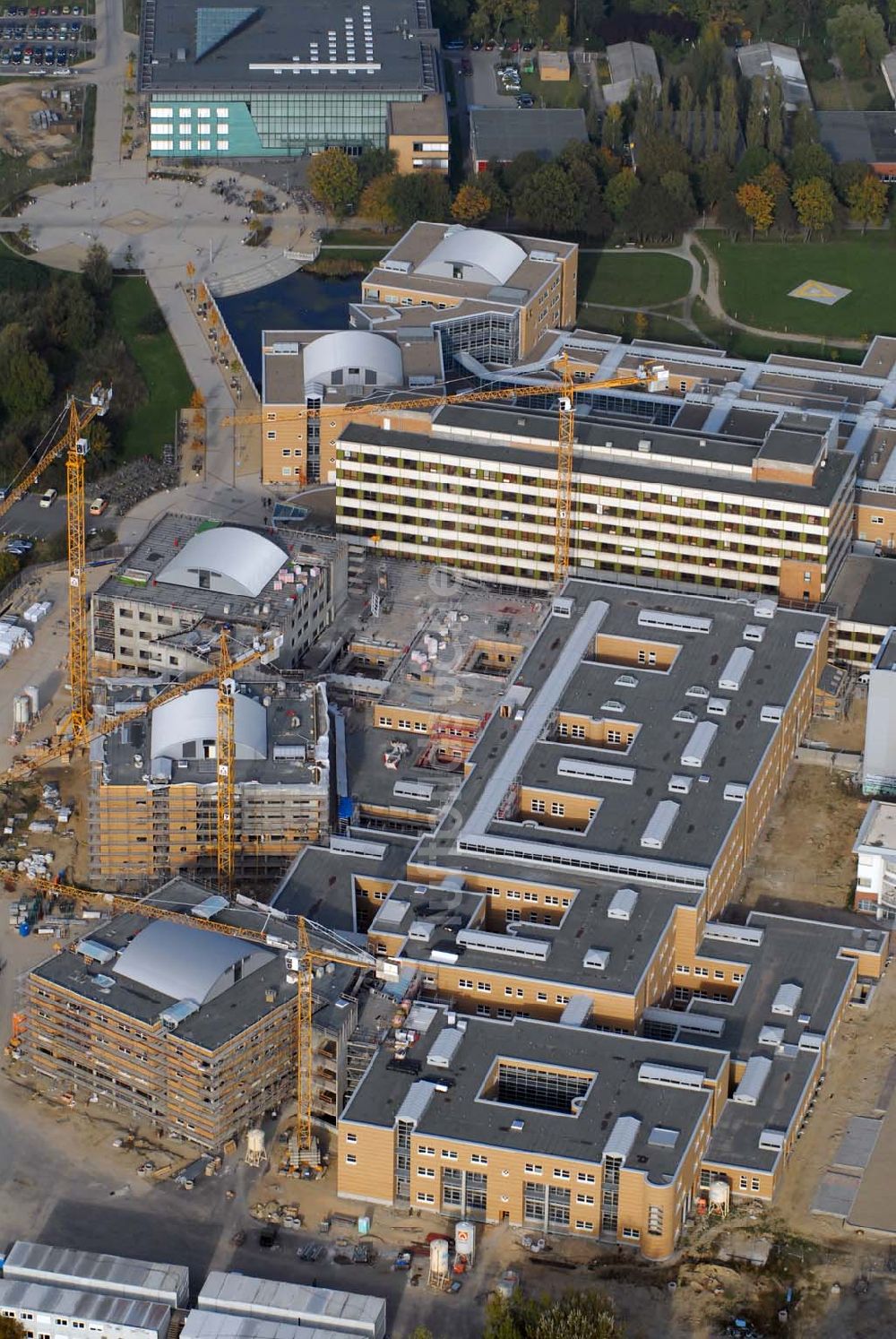 Greifswald aus der Vogelperspektive: Neubauten der Universität Greifswald