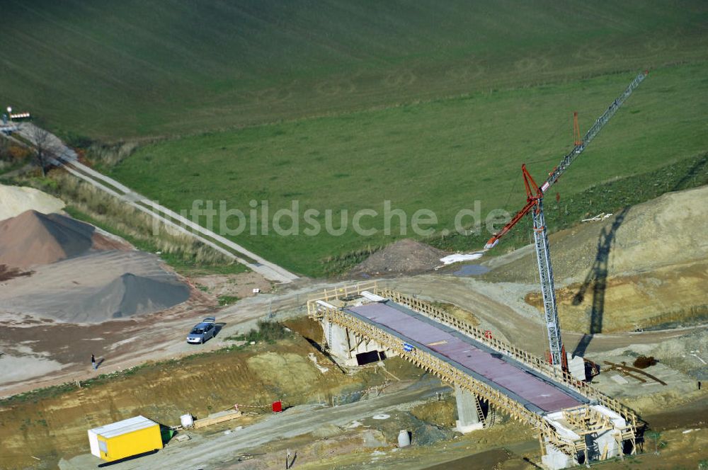 Luftbild NEUKIRCHEN - Neubautrasse der BAB A 4 - Umfahrung Hörselberge in Thüringen bei Neukirchen