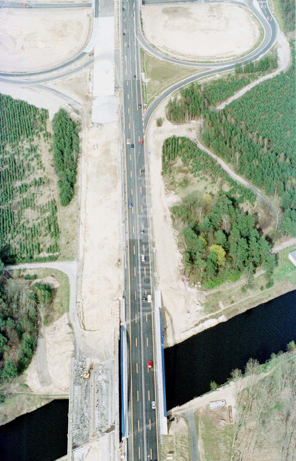 Luftaufnahme Drewitz - Neue Autobahn am ehem. GüSt Drewitz.