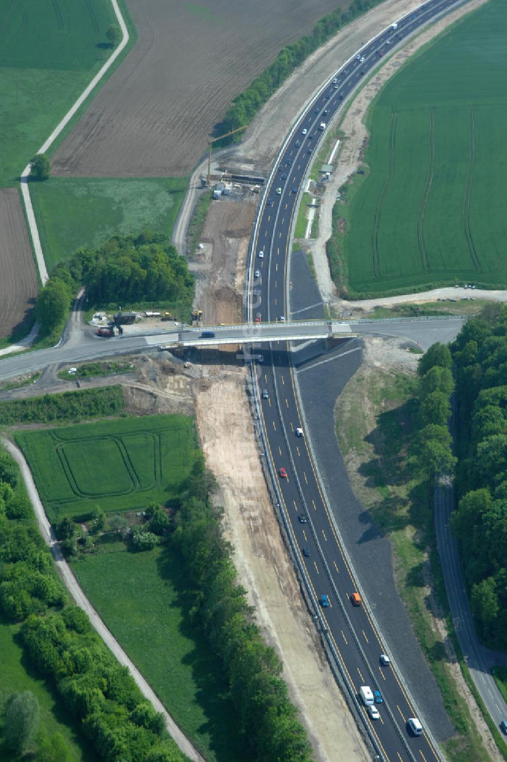 Luftbild Bovenden - Neue Brücke zwischen Bovenden und Lenglern in Niedersachsen