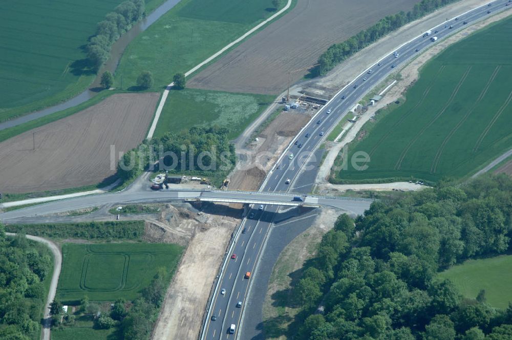 Luftaufnahme Bovenden - Neue Brücke zwischen Bovenden und Lenglern in Niedersachsen