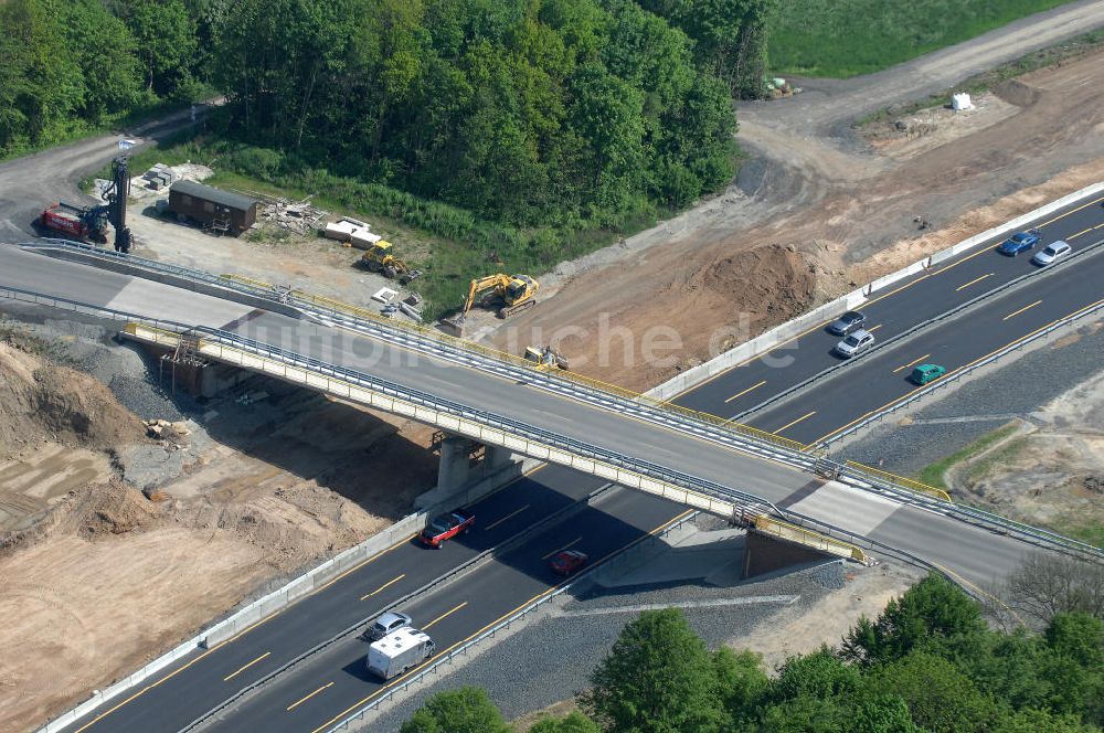 Bovenden von oben - Neue Brücke zwischen Bovenden und Lenglern in Niedersachsen