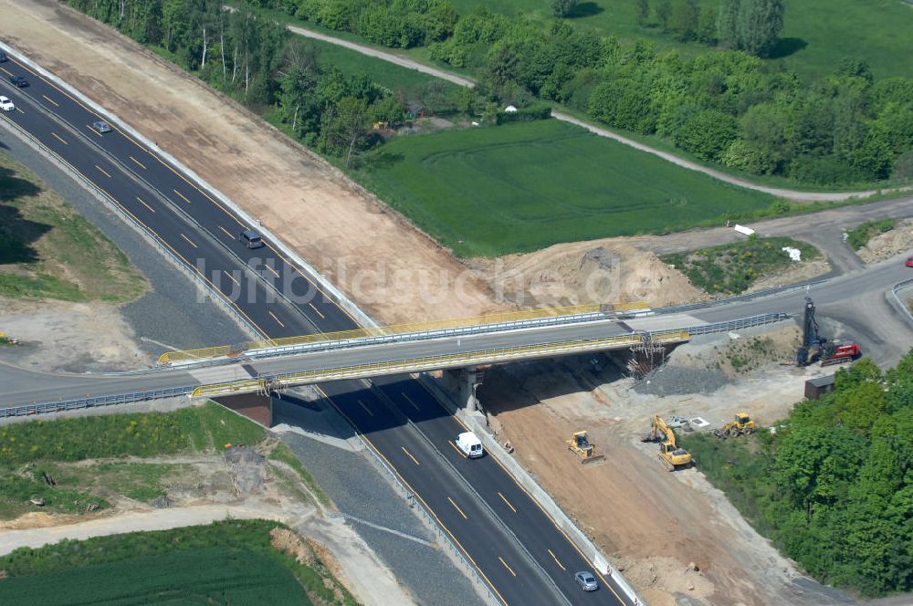 Bovenden von oben - Neue Brücke zwischen Bovenden und Lenglern in Niedersachsen