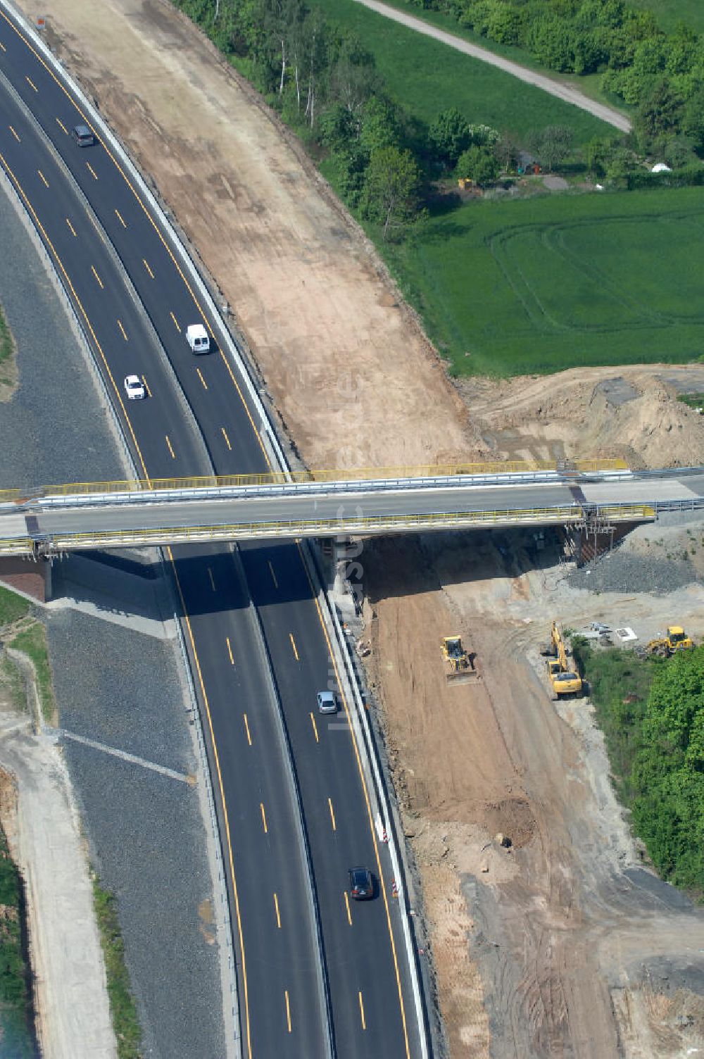 Luftbild Bovenden - Neue Brücke zwischen Bovenden und Lenglern in Niedersachsen