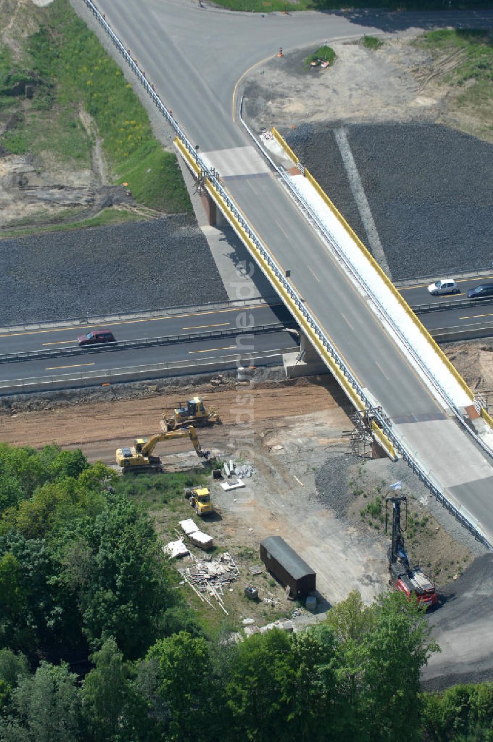 Bovenden aus der Vogelperspektive: Neue Brücke zwischen Bovenden und Lenglern in Niedersachsen