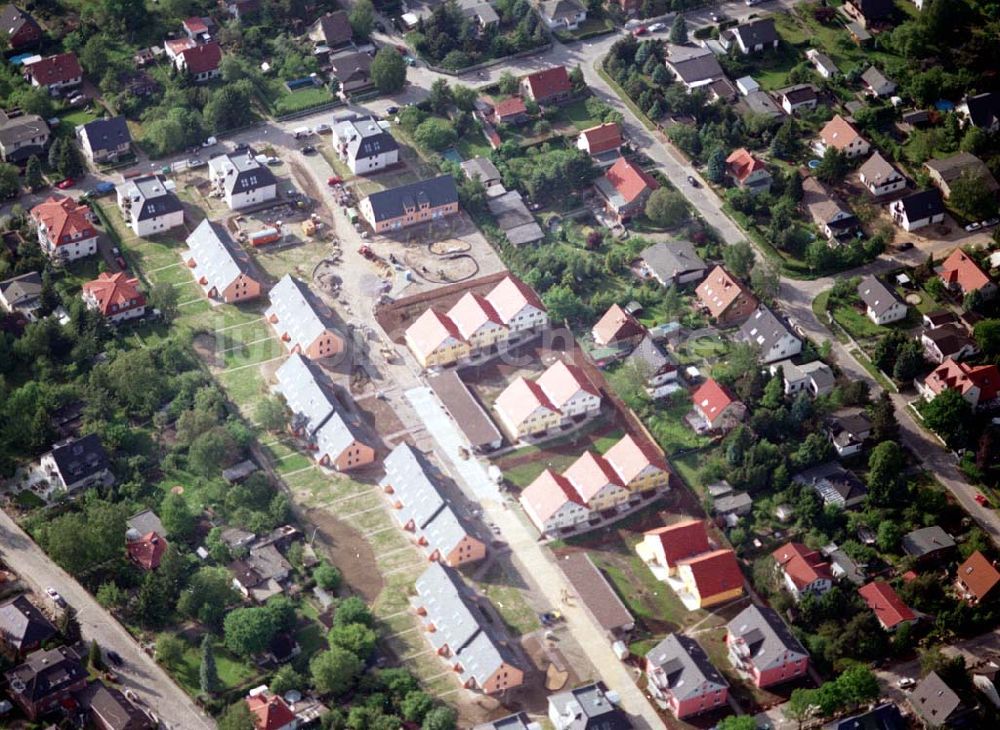 Berlin-Marzahn aus der Vogelperspektive: Neue Einfamilienhäuser der Wohnungsgenossenschaft Marzahn