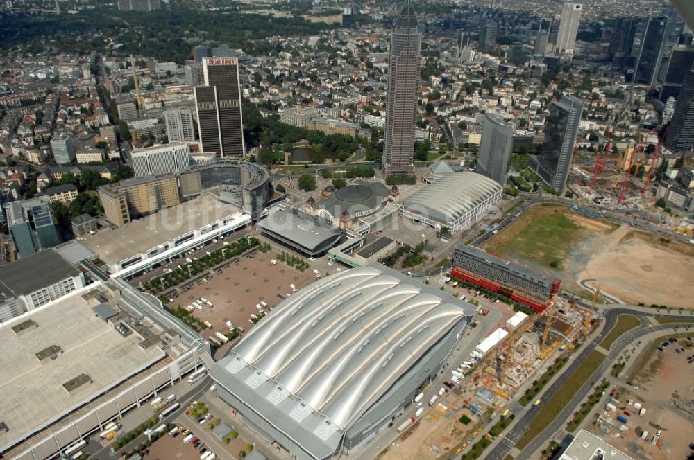 Frankfurt am Main aus der Vogelperspektive: neue Halle 3 auf dem Frankfurter Messegelände