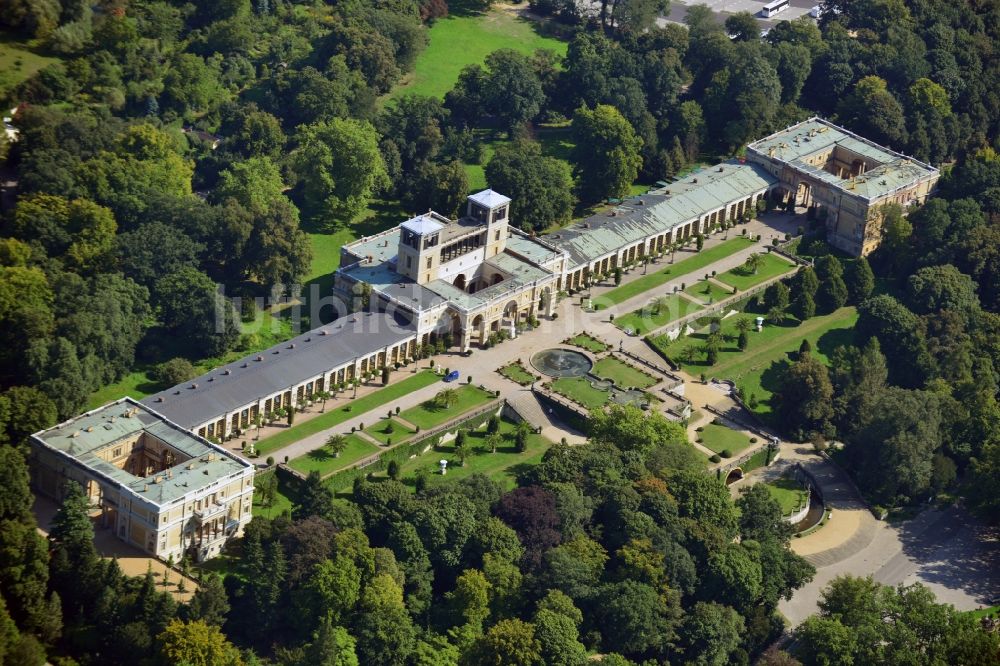 Potsdam aus der Vogelperspektive: Neue Orangerie in Potsdam im Bundesland Brandenburg