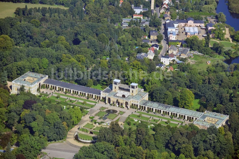 Potsdam von oben - Neue Orangerie in Potsdam im Bundesland Brandenburg