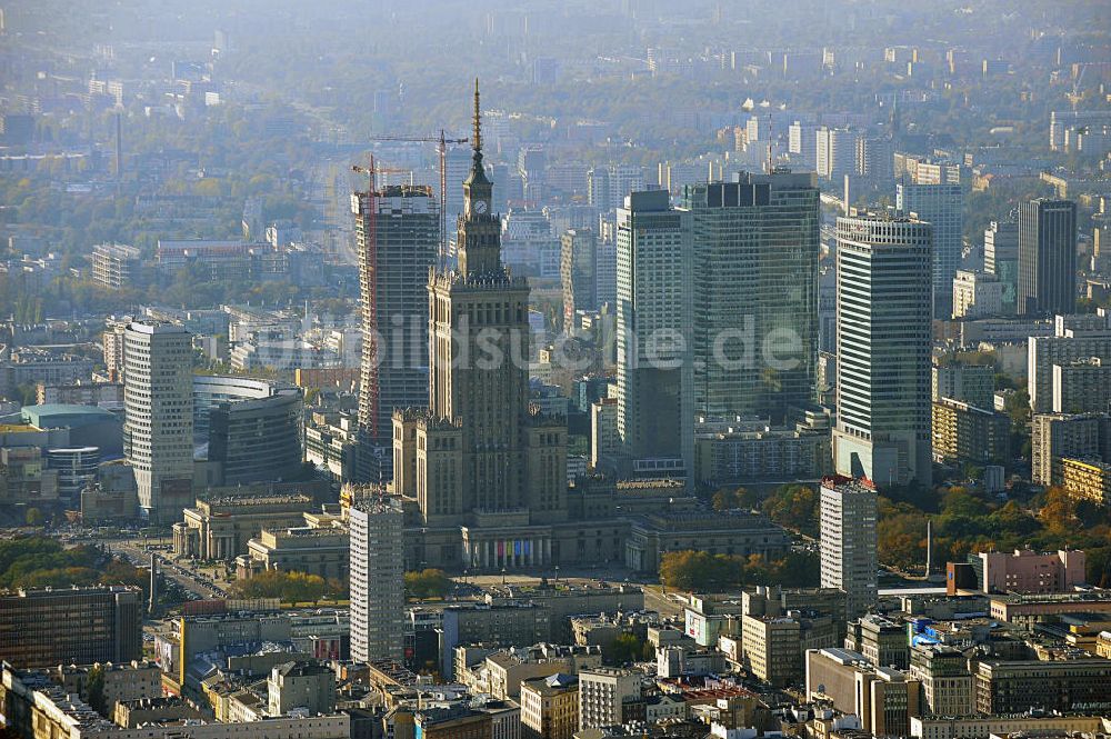 Warschau / Warszawa / Warsaw aus der Vogelperspektive: Neue Skyline der polnischen Metropole Warschau