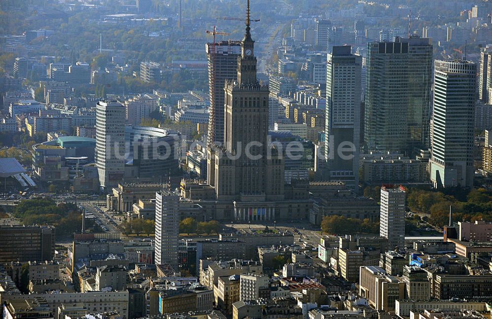 Luftbild Warschau / Warszawa / Warsaw - Neue Skyline der polnischen Metropole Warschau