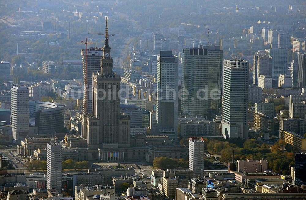 Luftaufnahme Warschau / Warszawa / Warsaw - Neue Skyline der polnischen Metropole Warschau