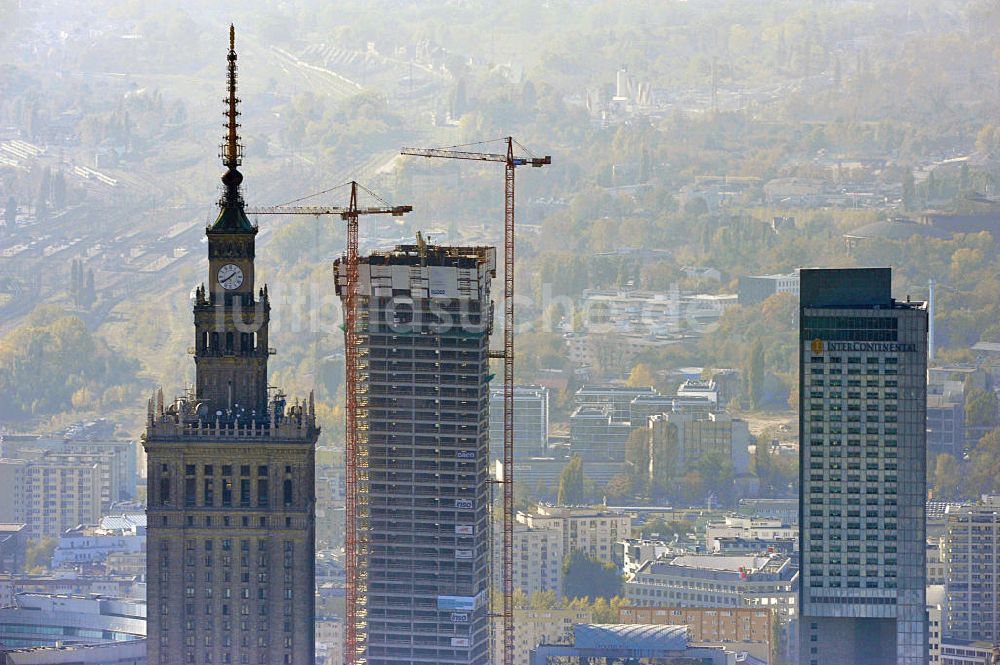 Warschau / Warszawa / Warsaw von oben - Neue Skyline der polnischen Metropole Warschau