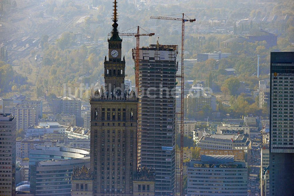 Warschau / Warszawa / Warsaw aus der Vogelperspektive: Neue Skyline der polnischen Metropole Warschau