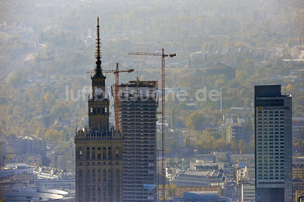 Luftbild Warschau / Warszawa / Warsaw - Neue Skyline der polnischen Metropole Warschau