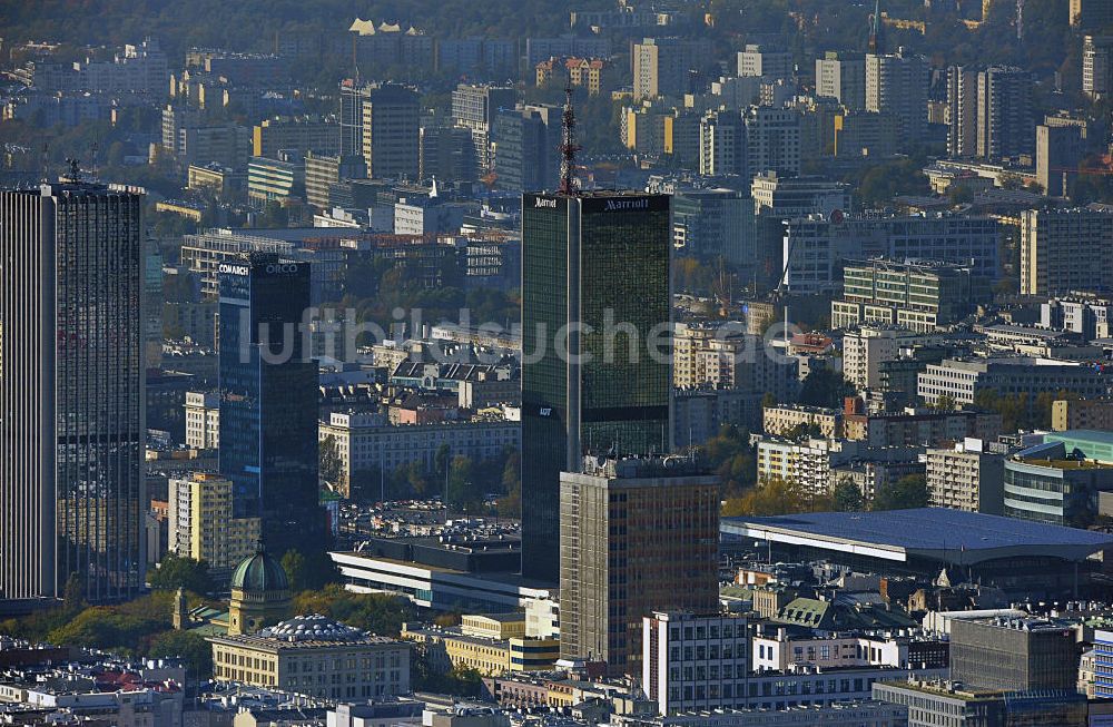 Luftaufnahme Warschau / Warszawa / Warsaw - Neue Skyline der polnischen Metropole Warschau