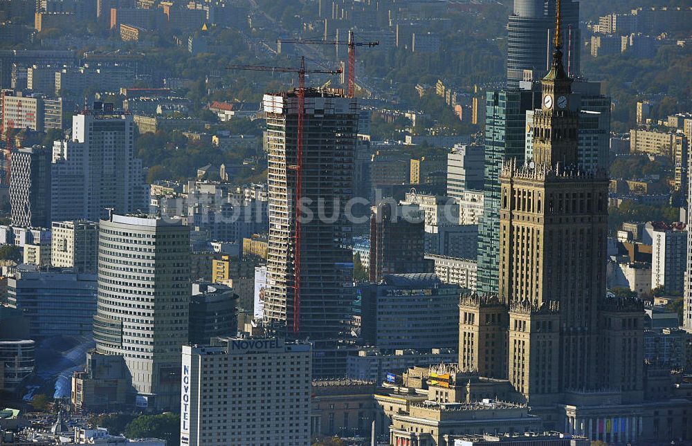 Warschau / Warszawa / Warsaw aus der Vogelperspektive: Neue Skyline der polnischen Metropole Warschau