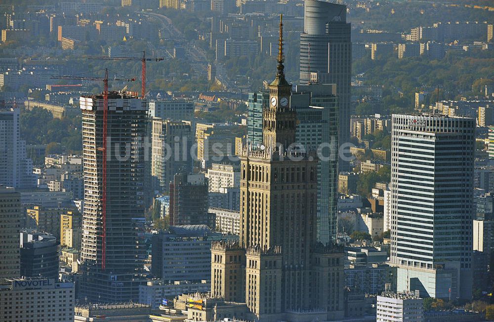 Luftaufnahme Warschau / Warszawa / Warsaw - Neue Skyline der polnischen Metropole Warschau