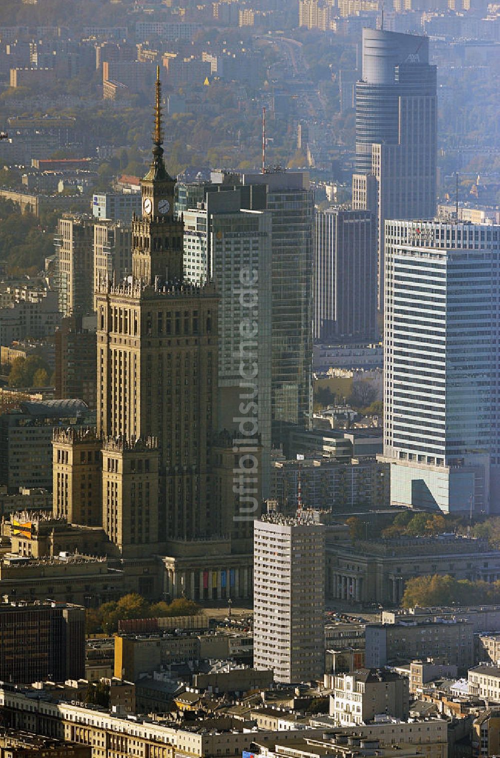 Warschau / Warszawa / Warsaw aus der Vogelperspektive: Neue Skyline der polnischen Metropole Warschau