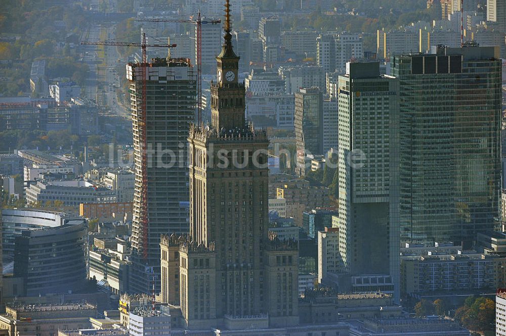 Warschau / Warszawa / Warsaw aus der Vogelperspektive: Neue Skyline der polnischen Metropole Warschau