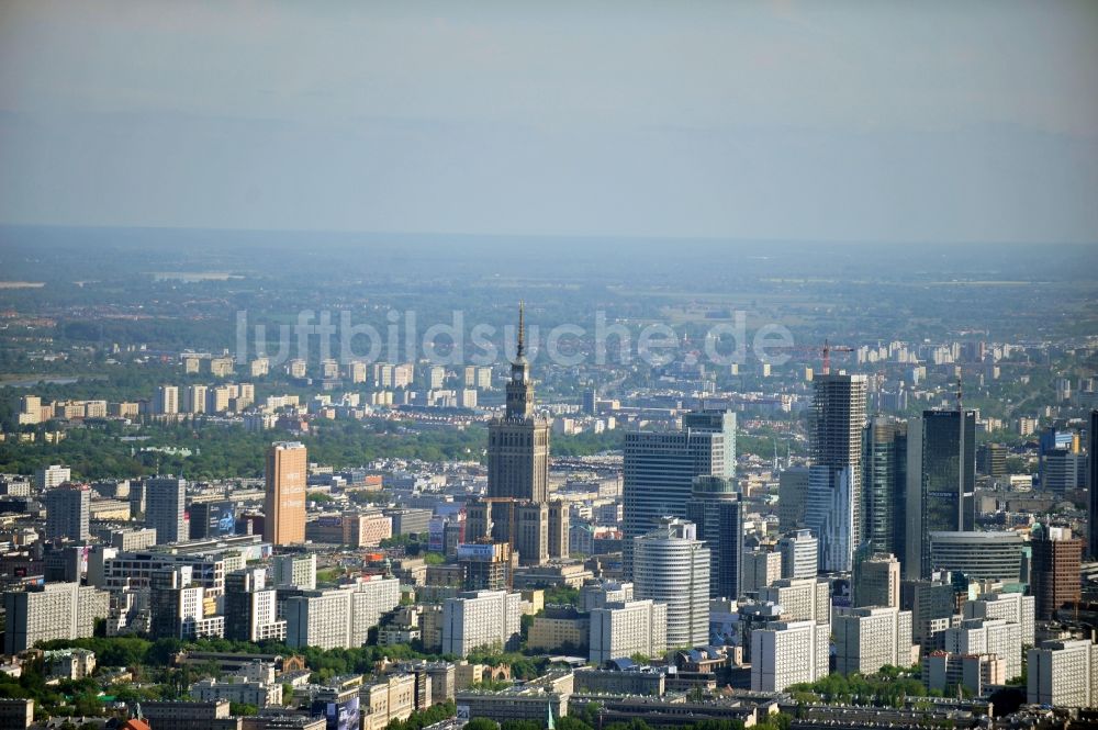 Luftbild Warschau - Neue Skyline der polnischen Metropole Warschau / Warszawa