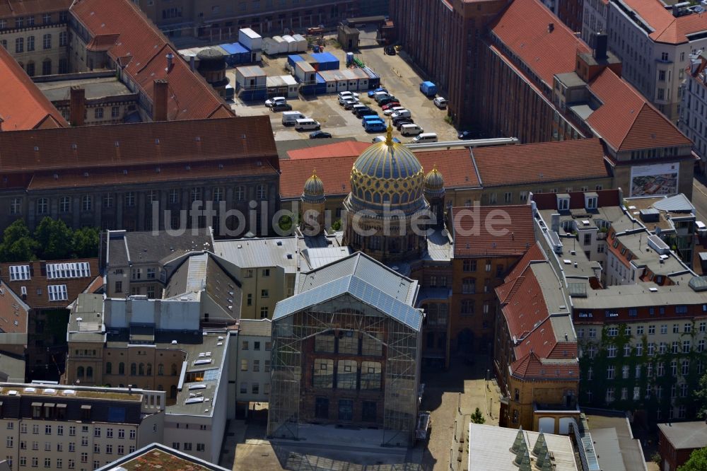 Berlin Mitte von oben - Neue Synagoge an der Oranienburger Straße in Belin- Mitte