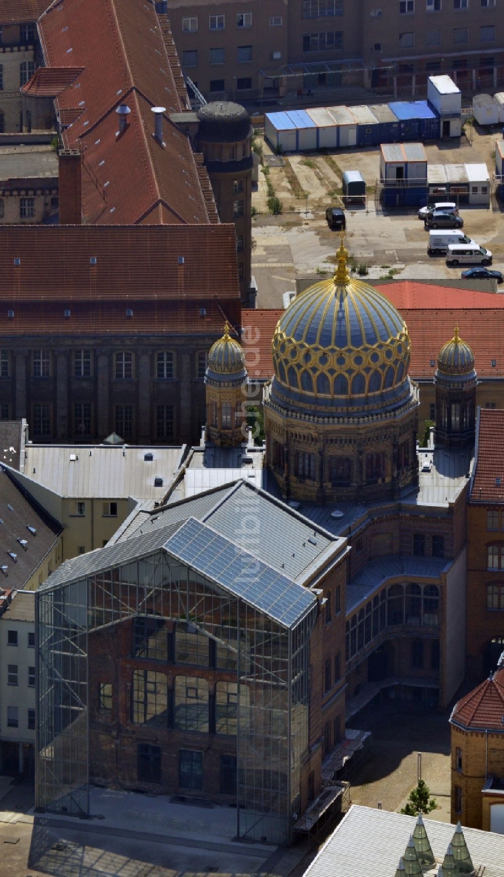 Berlin Mitte von oben - Neue Synagoge an der Oranienburger Straße in Belin- Mitte